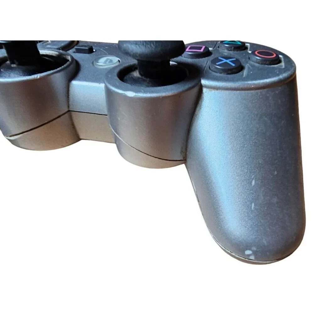 Sony Playstation 3 Silver DualShock 3 Controller Sixaxis FOR PARTS READ DESCRIPT